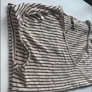 Small Lucky Brand black and beige short top